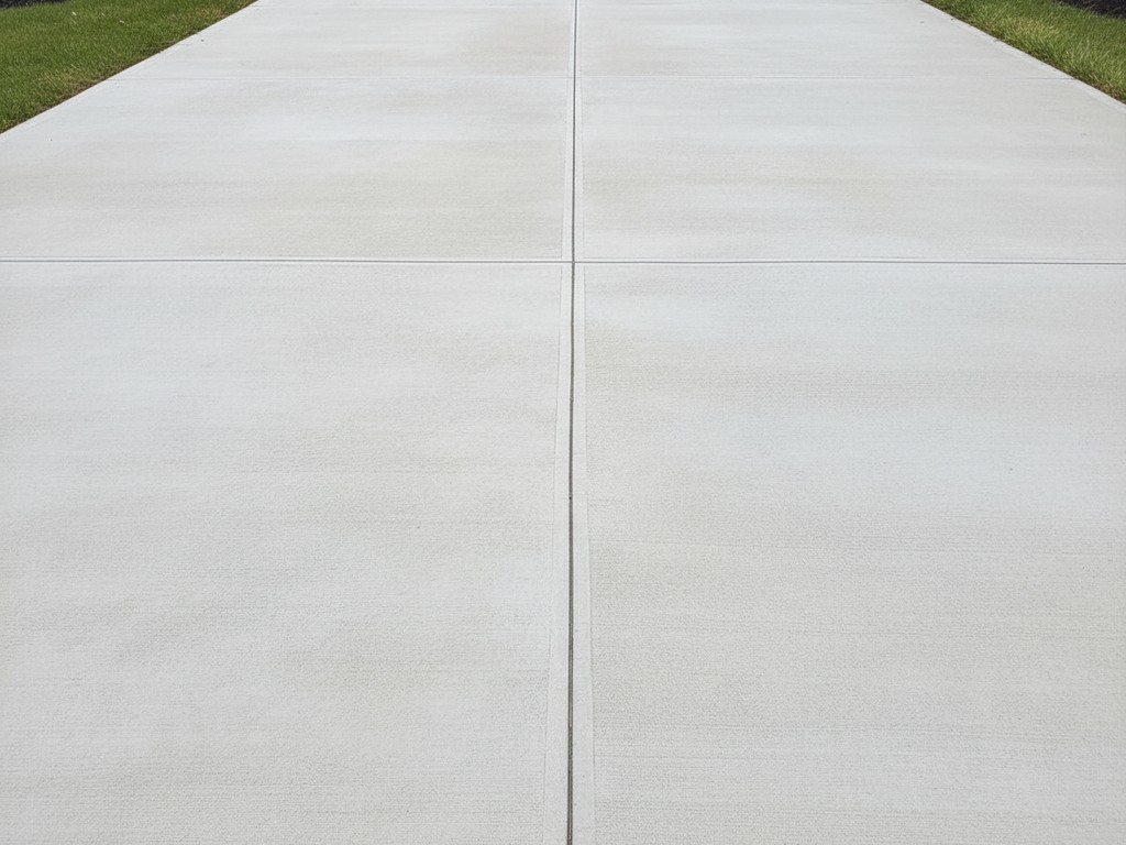 Same driveway replaced with new smooth concrete