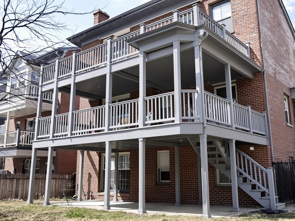 Classic Chicago multi-story rear porch