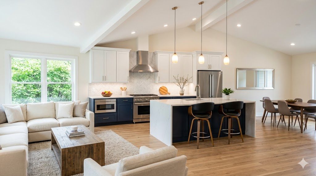A polished finished remodel handed off to the homeowner