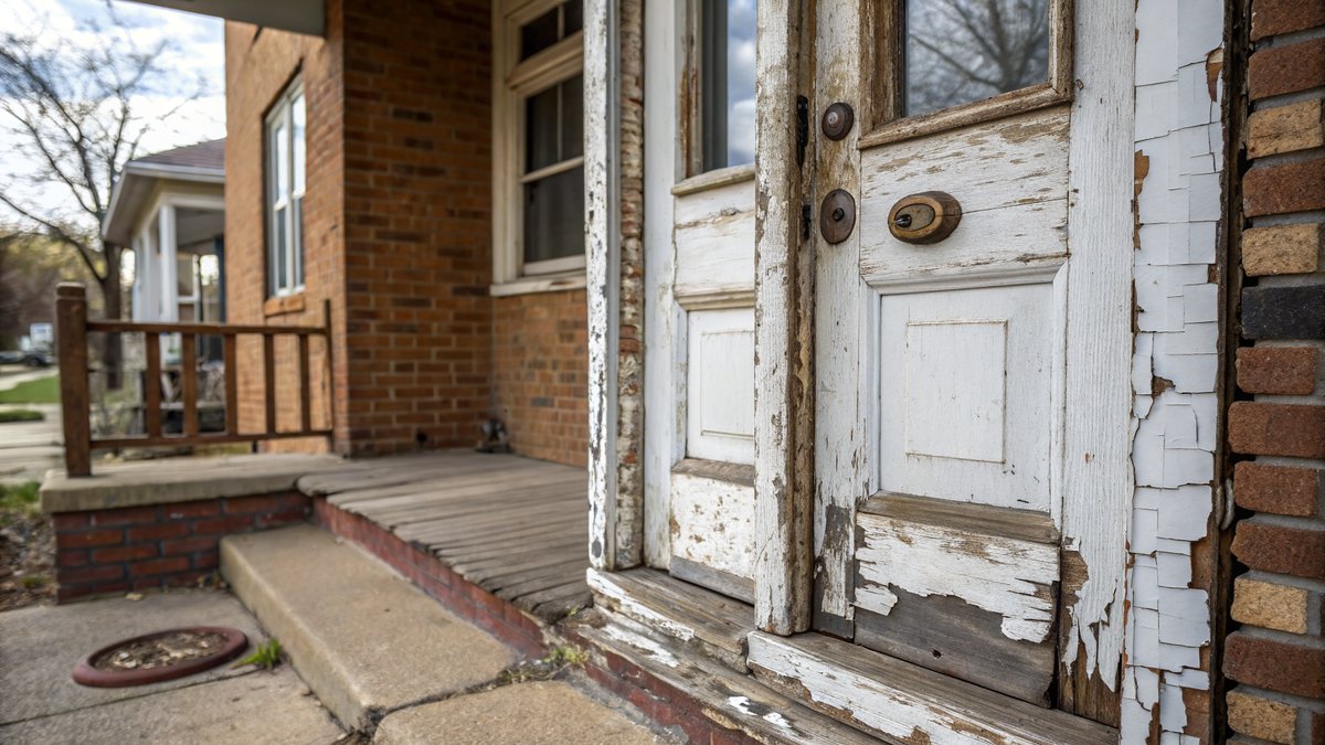 Old Door Before Replacement Chicago