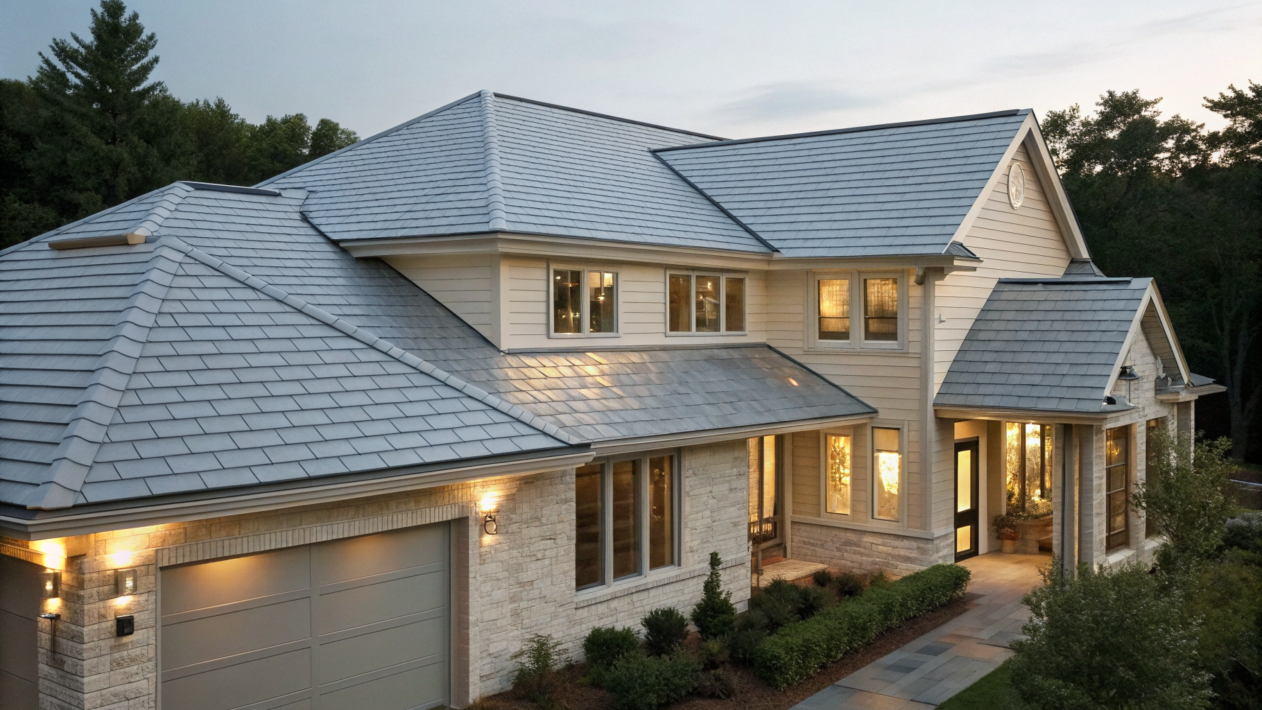 Light-colored cool-roof reflective shingles for energy-efficient roof replacement
