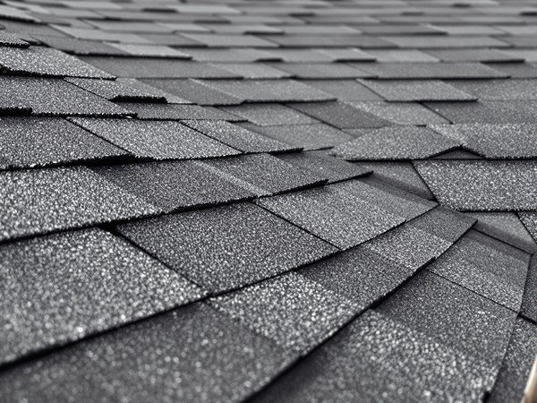 Architectural asphalt shingle roofing detail