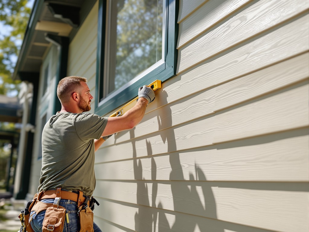Pegasus crew installing lap siding on a Chicago home