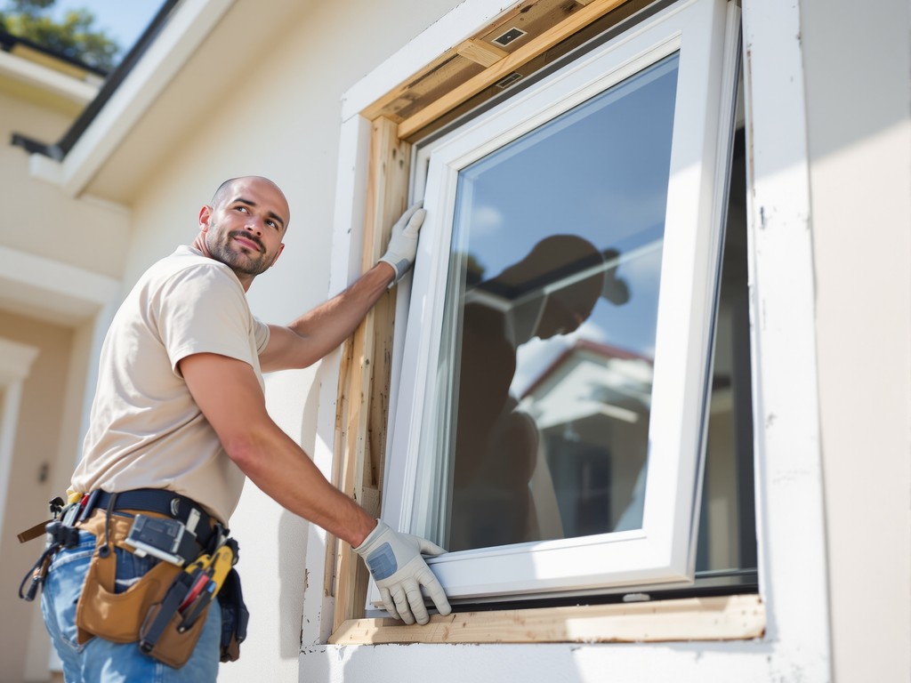 Pegasus crew installing a complete new window unit on a Chicago home