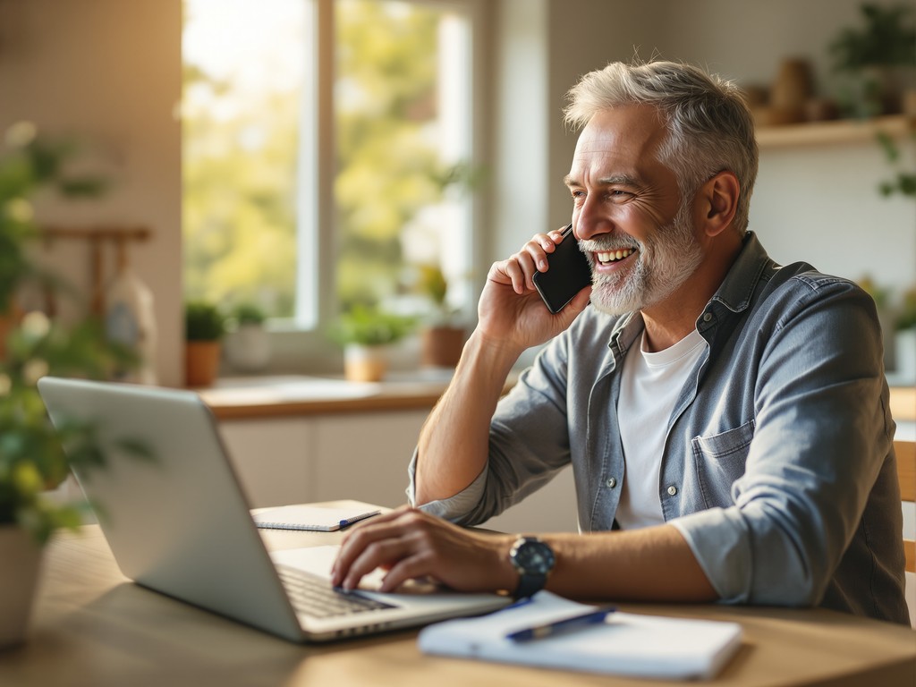 Homeowner scheduling a window consultation call